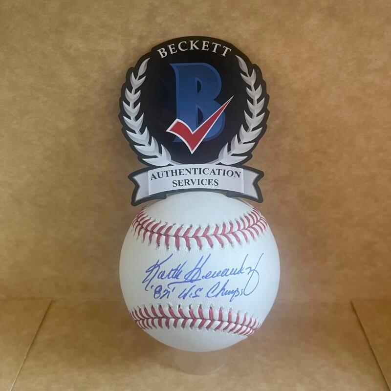 KEITH HERNANDEZ 82 WS CHAMPS CARDINALS SIGNED AUTO M.L. BASEBALL BAS AUTHENTICAT