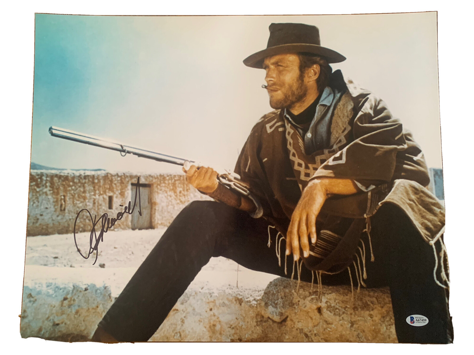 Clint Eastwood Signed Autographed 16x20 Fistful Dollar Movie Photo BAS Certified