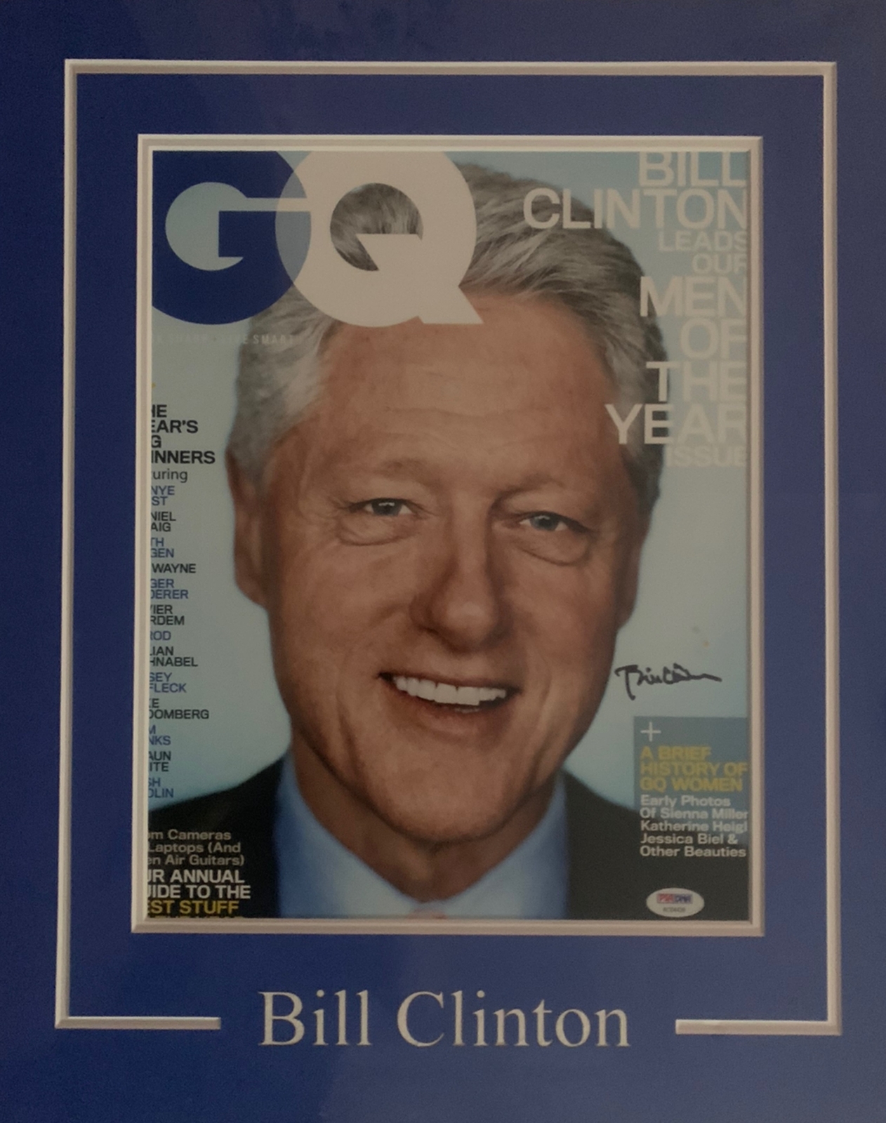 President Bill Clinton Signed Autographed 11x14 Beckett PSA Certified F1