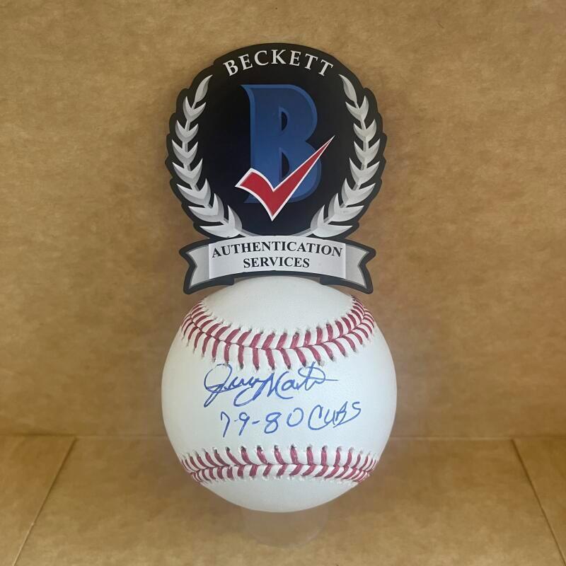 JERRY MARTIN 79-80 CUBS SIGNED AUTO M.L. BASEBALL BECKETT AUTHENTICATED