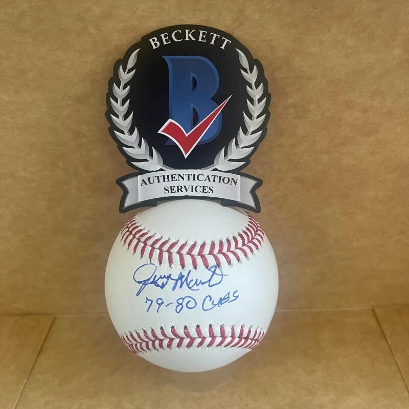 JERRY MARTIN 79-80 CUBS SIGNED AUTO M.L. BASEBALL BECKETT AUTHENTICATED
