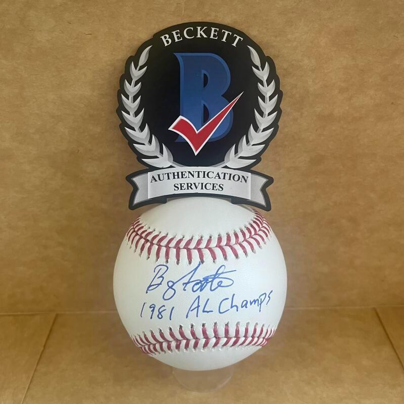BARRY FOOTE 1981 AL CHAMPS YANKEES SIGNED AUTO M.L. BASEBALL BECKETT AUTHENTICAT