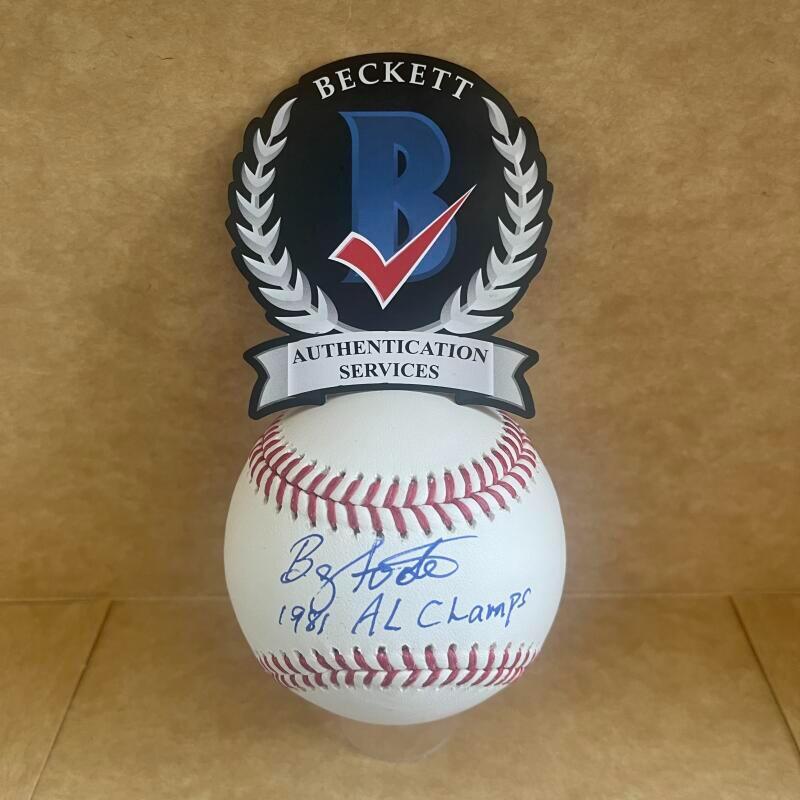 BARRY FOOTE 1981 AL CHAMPS YANKEES SIGNED AUTO M.L. BASEBALL BECKETT AUTHENTICAT