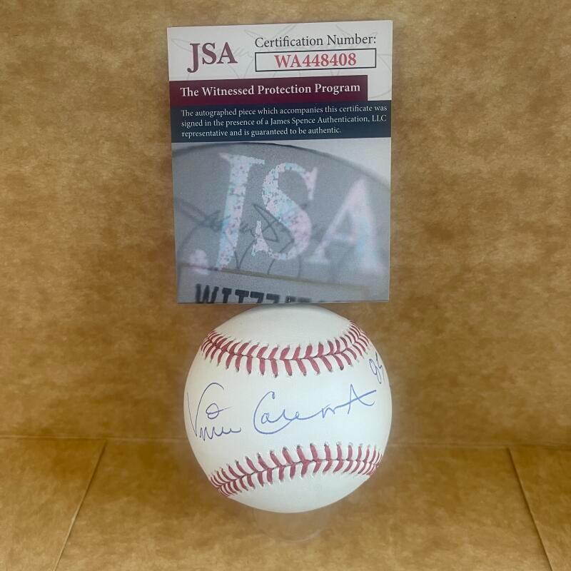 VINCE COLEMAN CARDINALS 1985 NL ROY SIGNED AUTO M.L. BASEBALL JSA WA448408