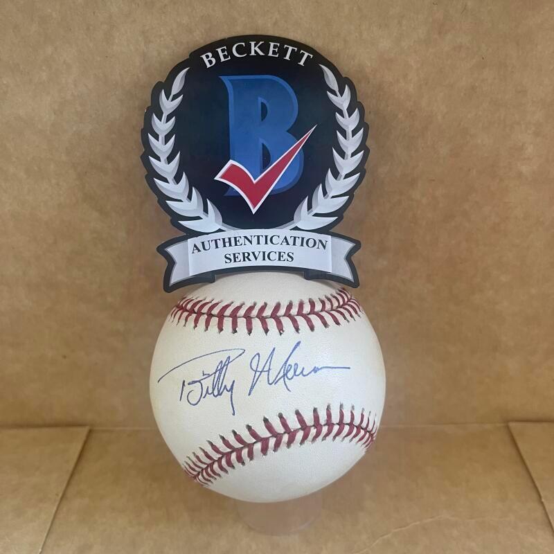 BILLY MORAN INDIANS/ANGELS SIGNED AUTO M.L.BASEBALL BAS AUTHENTICATED