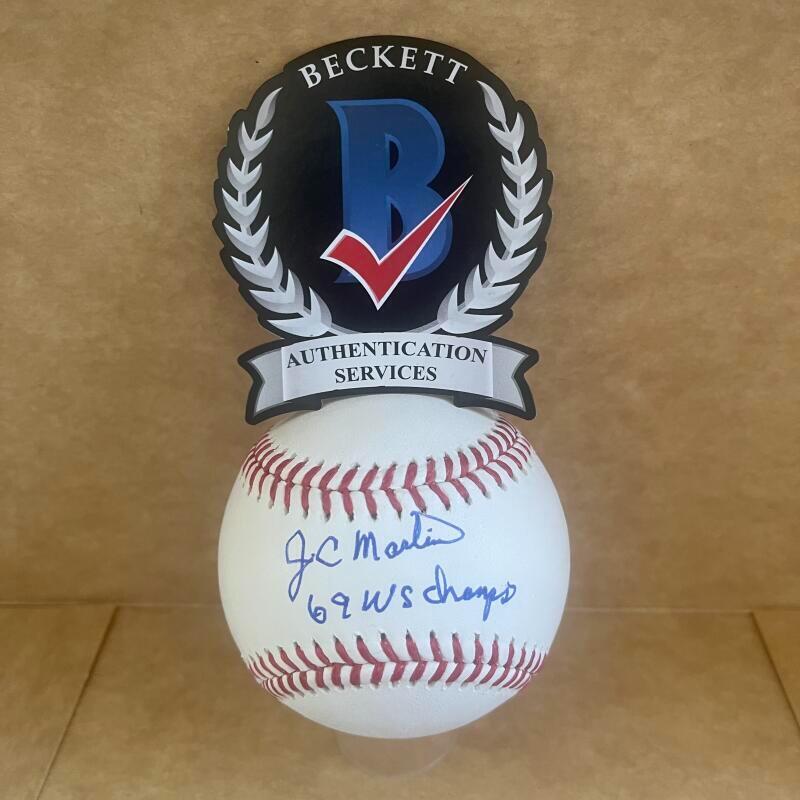 J.C. MARTIN METS 69 W.S. CHAMPS SIGNED AUTO M.L. BASEBALL BAS AUTHENICATED