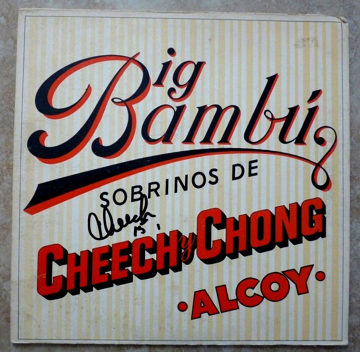 Cheech & Chong BIG BAMBU Signed Autographed LP Album PSA Guaranteed #1
