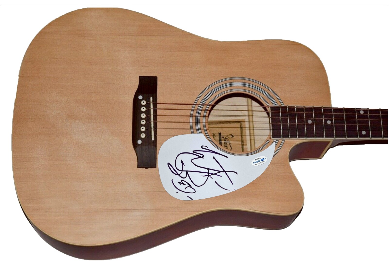 Charlie Watts Signed Autographed Acoustic Guitar The Rolling Stones ACOA COA