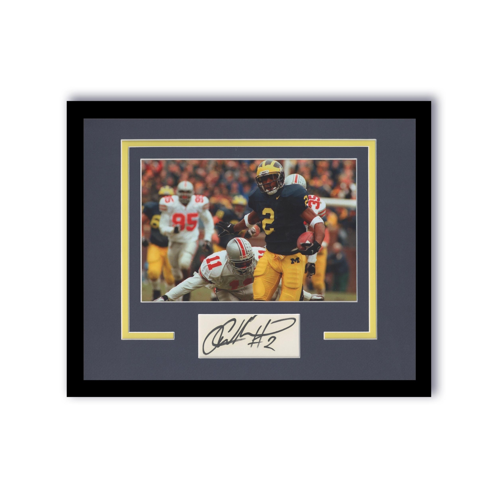 Charles Woodson AUTOGRAPH Signed Michigan Wolverines Framed 11x14 Display ACOA