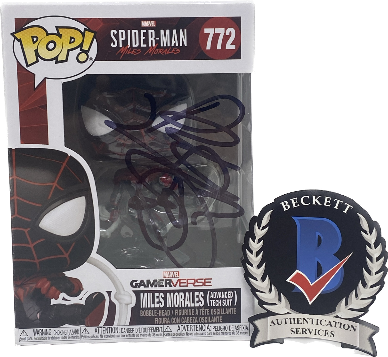 Phil Lord Signed Miles Morales Funko Pop Spider-Man Spider-Verse Writer BAS COA