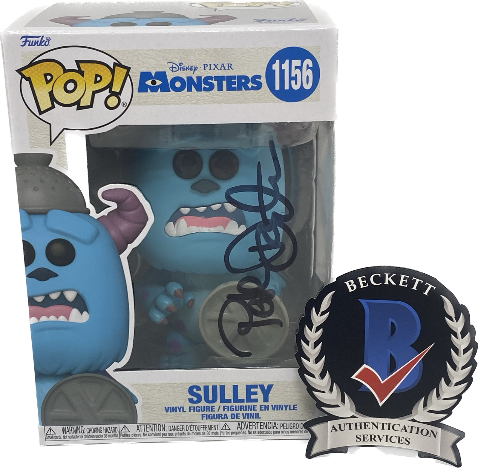 Pete Docter Signed Autographed Sulley Monsters Inc Funko Pop Figure Beckett COA
