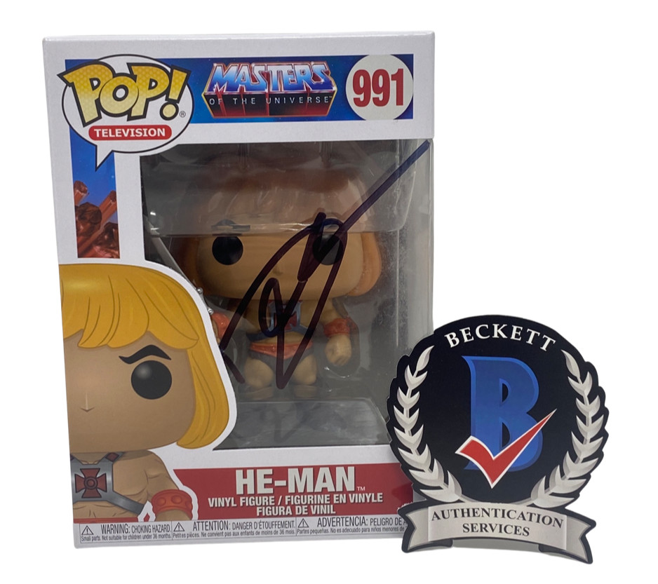 Dolph Lundgren Signed He-Man Funko Pop Masters of the Universe #991 Beckett COA