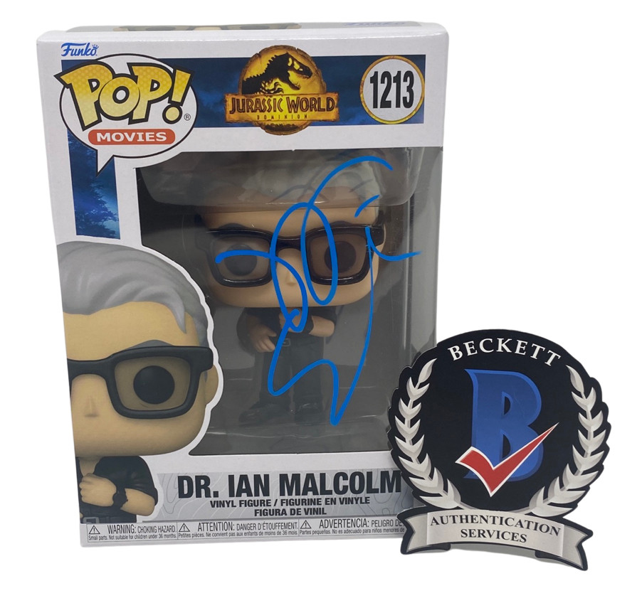Jeff Goldblum Signed Dr. Ian Malcolm Funko Pop Jurassic Park World Beckett COA
