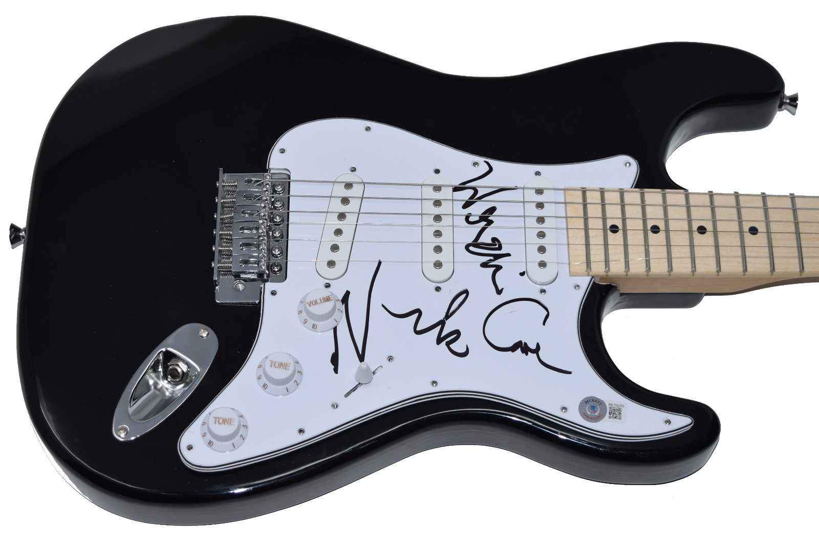 Nick Cave & Warren Ellis Signed Electric Guitar The Bad Seeds Beckett COA