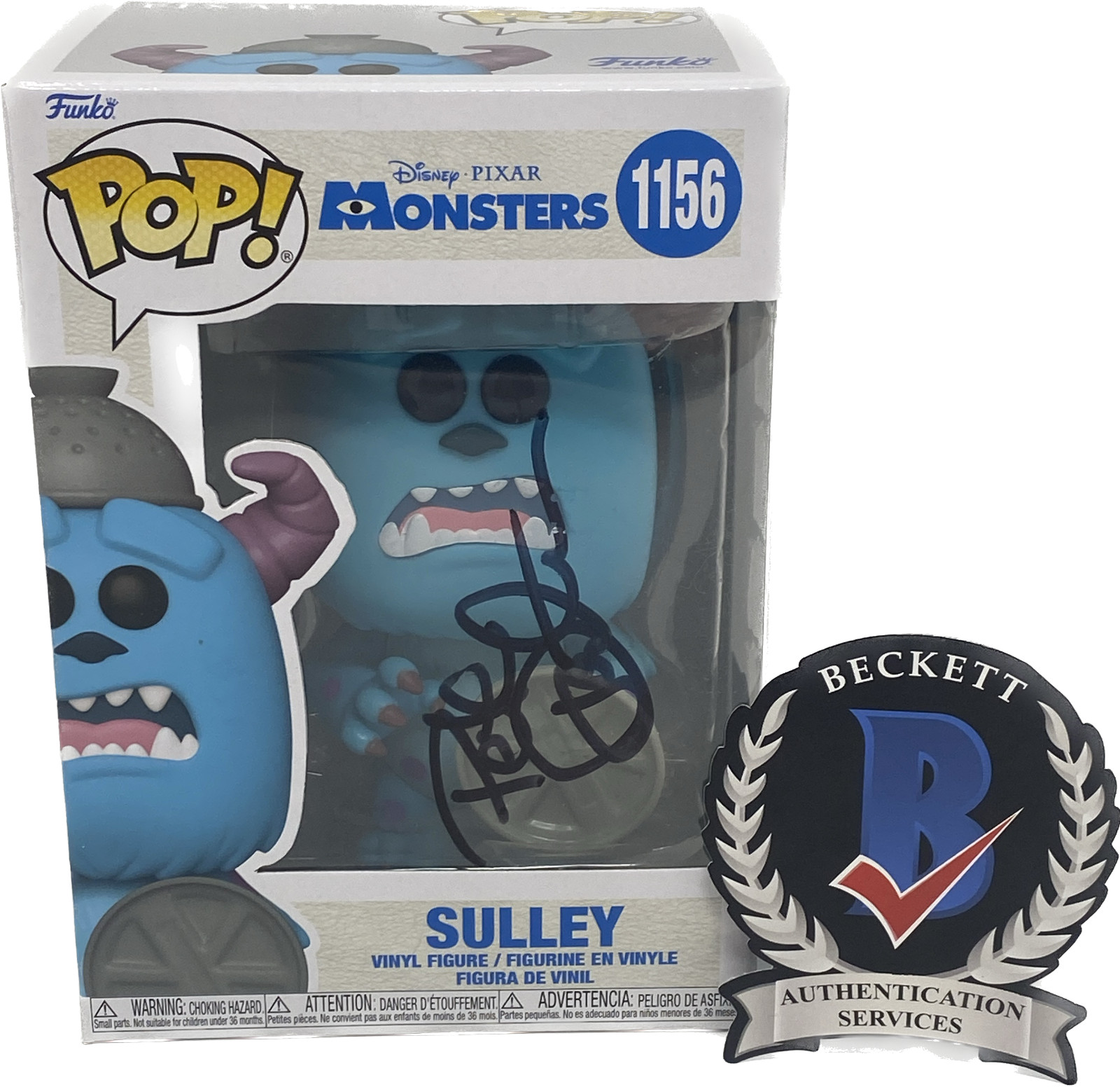 Pete Docter Signed Autographed Sulley Monsters Inc Funko Pop Figure Beckett COA