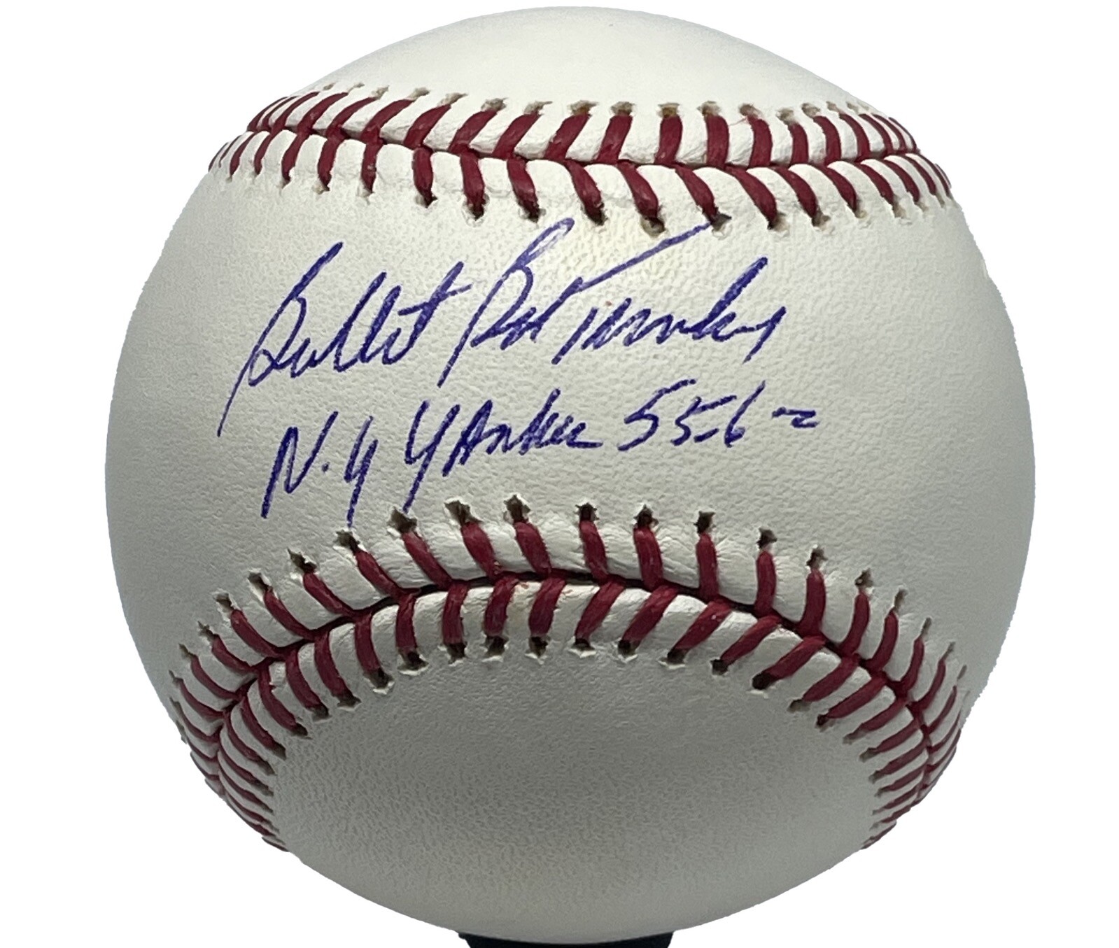 Bob Turley Signed Official MLB Baseball AIV AA21971 w/ Bullett & Yankees 56-62