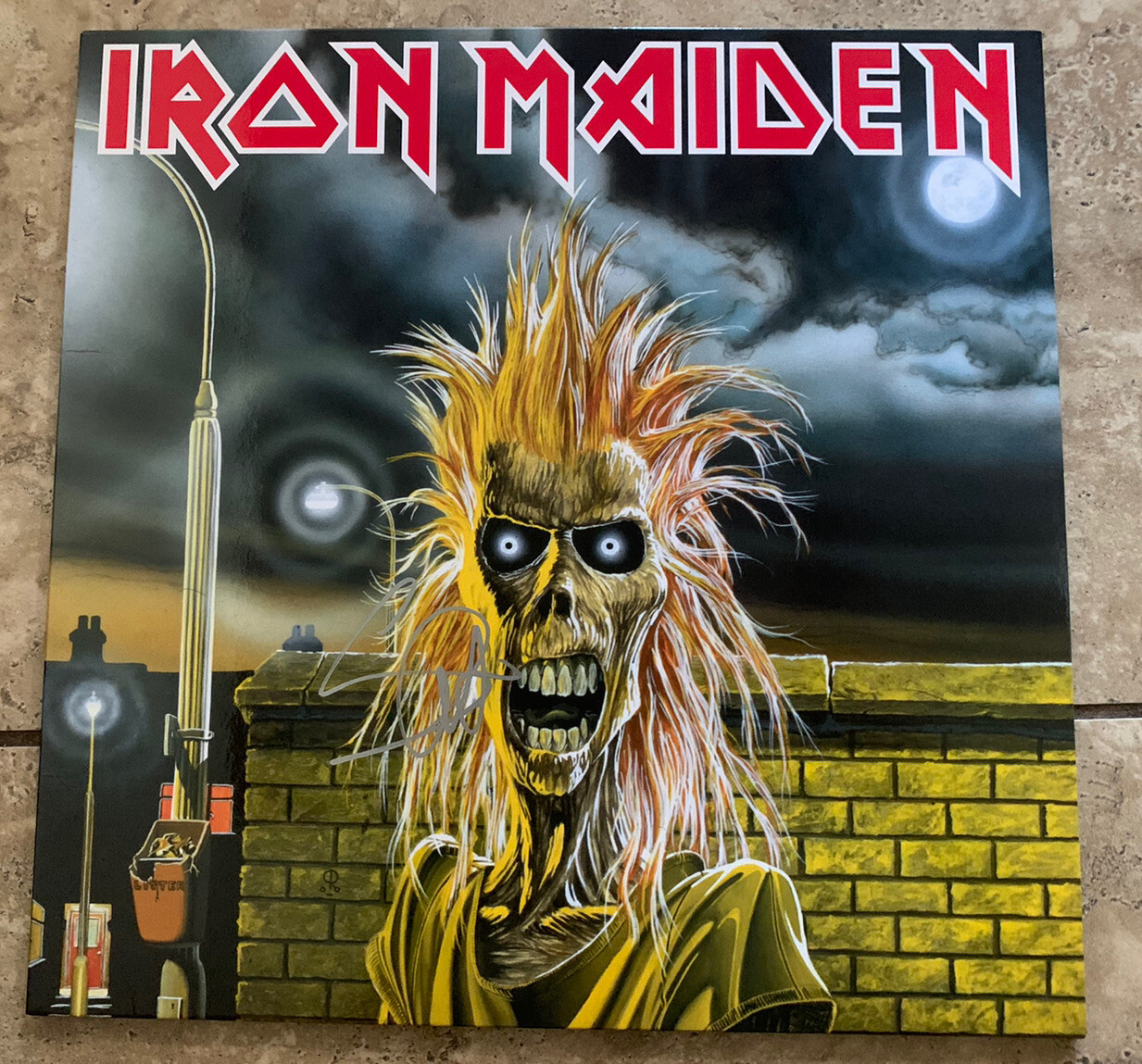 Steve Harris Iron Maiden Signed Autographed LP Record BECKETT Certified #1