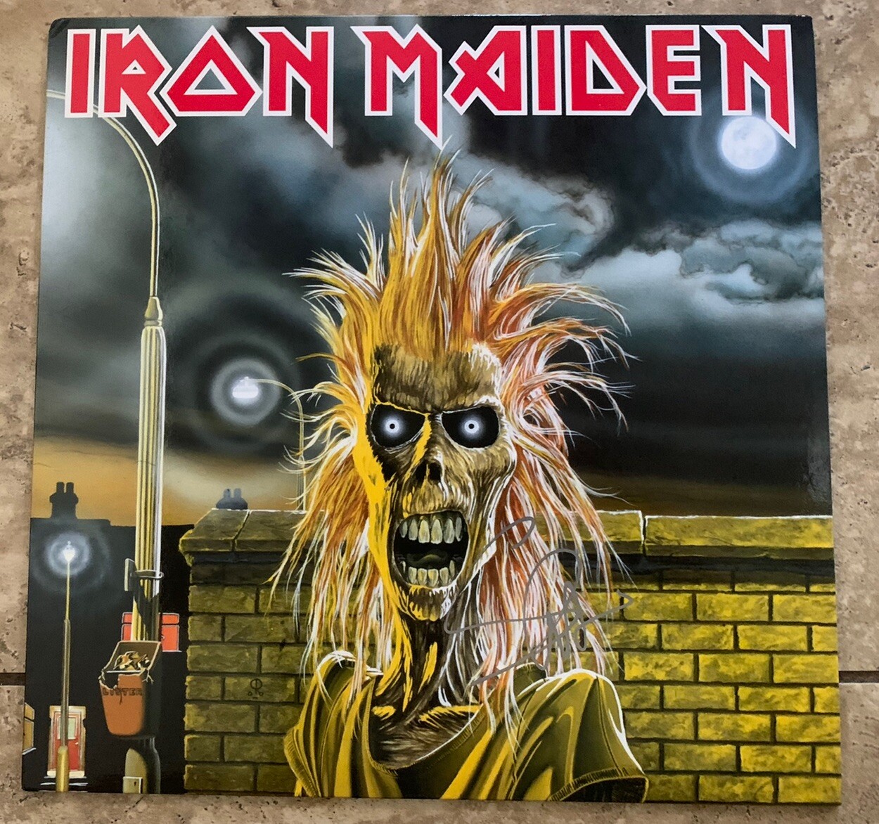 Steve Harris Iron Maiden Signed Autographed LP Record BECKETT Certified #2