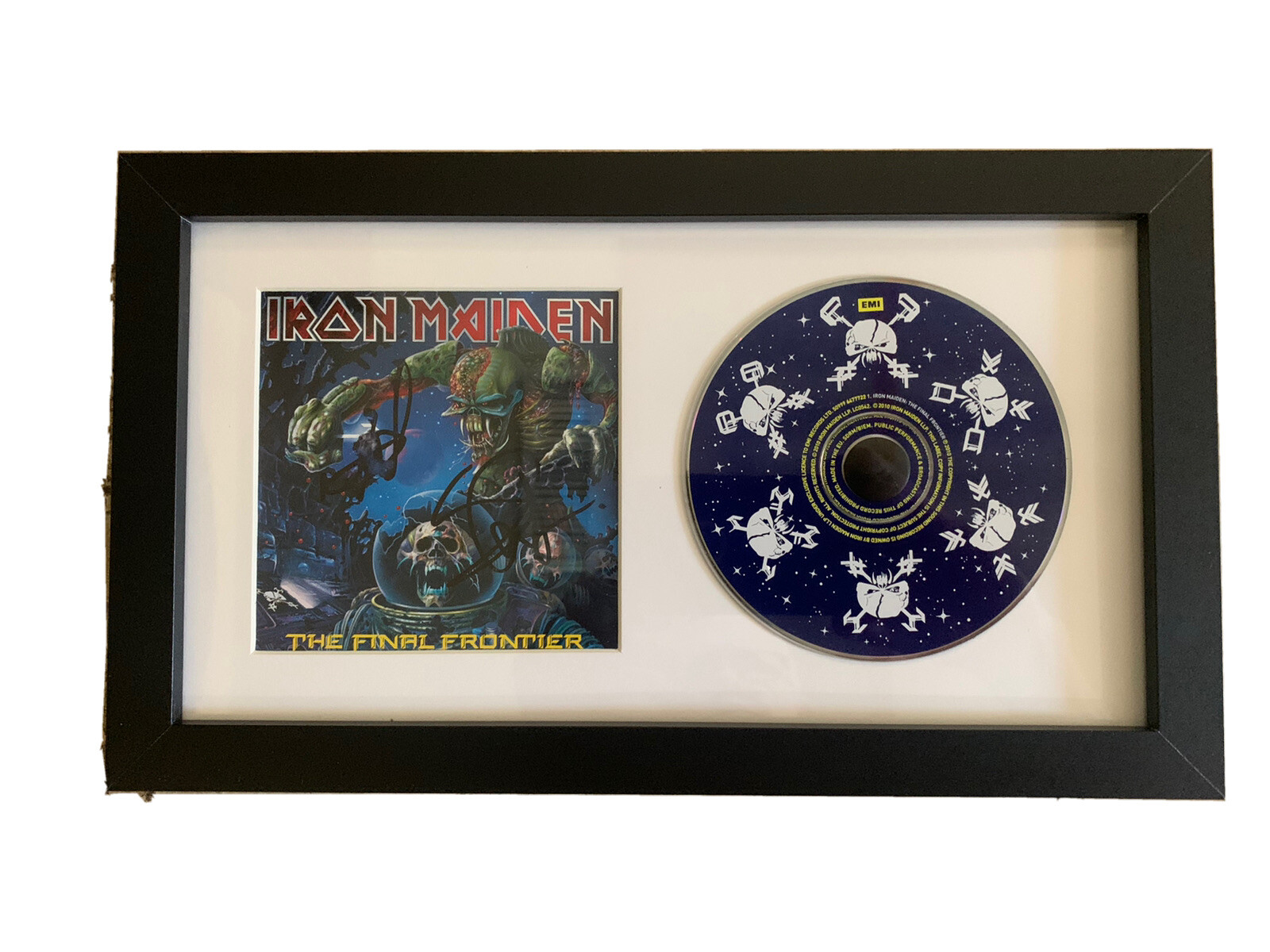 Iron Maiden Harris & Murray Signed Auto Framed CD Display Beckett Certified #2
