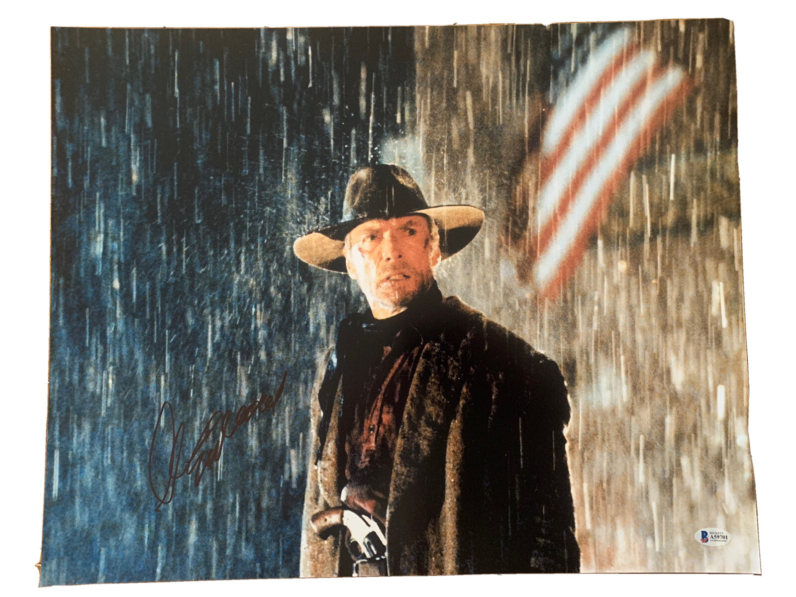 Clint Eastwood Signed Autographed 16x20 Unforgiven Movie Photo BAS Certified
