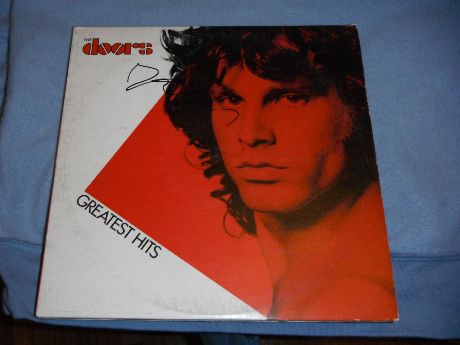 THE DOORS ROBBY KRIEGER SIGNED GREATEST HITS VINYL
