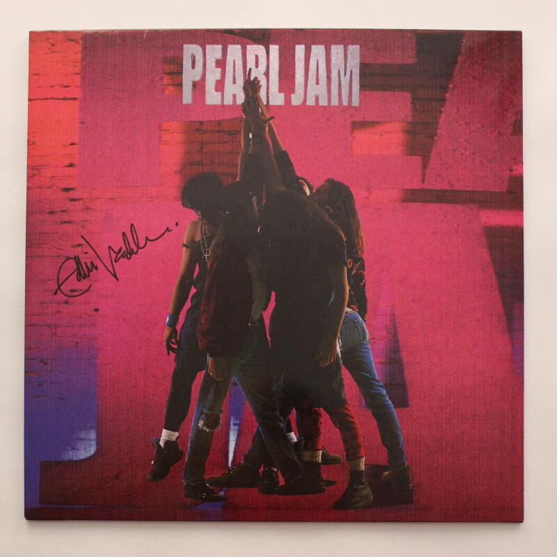 EDDIE VEDDER SIGNED AUTOGRAPH ALBUM VINYL RECORD - PERAL JAM TEN RARE W/ JSA COA