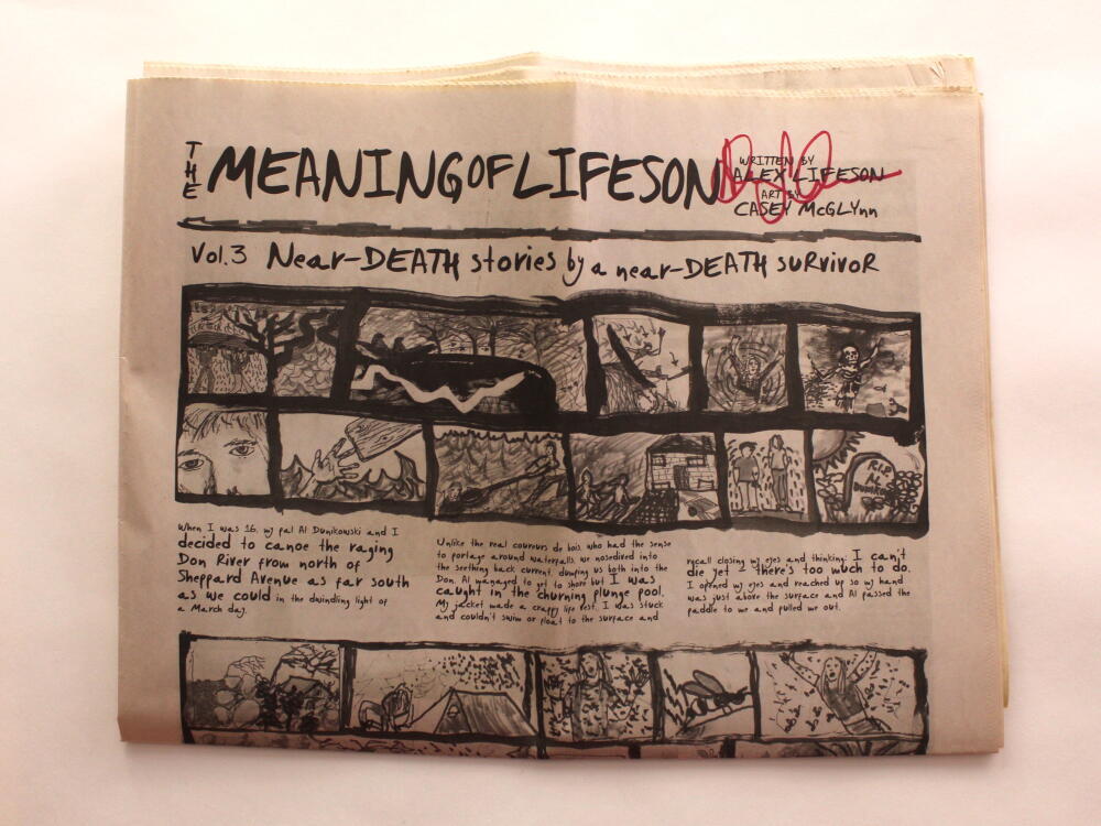 ALEX LIFESON SIGNED AUTOGRAPH WEST END PHOENIX MEANING OF LIFESON NEWSPAPER JSA