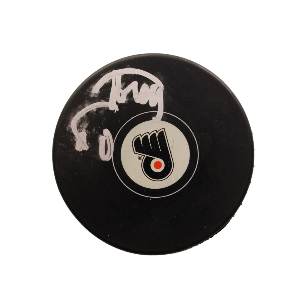 TREY ANASTASIO PHISH SIGNED AUTOGRAPH PHILADELPHIA FLYERS HOCKEY PUCK - JSA COA