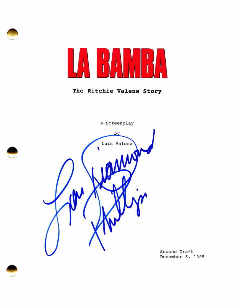 LOU DIAMOND PHILLIPS SIGNED AUTOGRAPH LA BAMBA FULL MOVIE SCRIPT - VERY RARE!