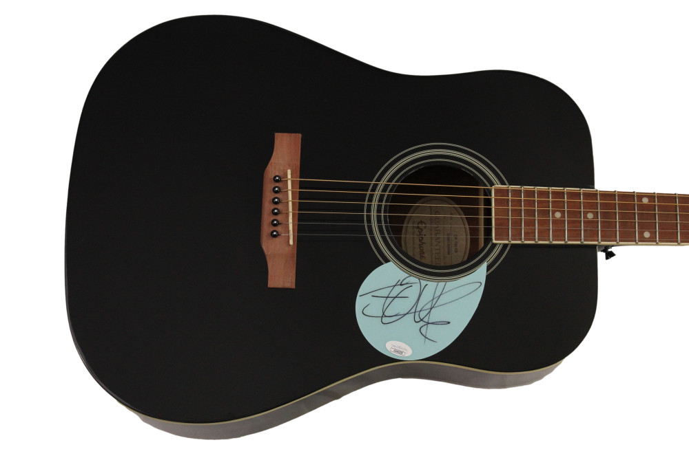 THE EDGE SIGNED AUTOGRAPH GIBSON EPIPHONE ACOUSTIC GUITAR U2 VERY RARE! JSA COA