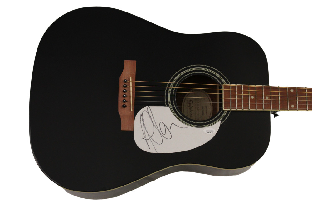 ADAM CLAYTON SIGNED AUTOGRAPH GIBSON EPIPHONE ACOUSTIC GUITAR – U2 RARE JSA COA COLLECTIBLE MEMORABILIA