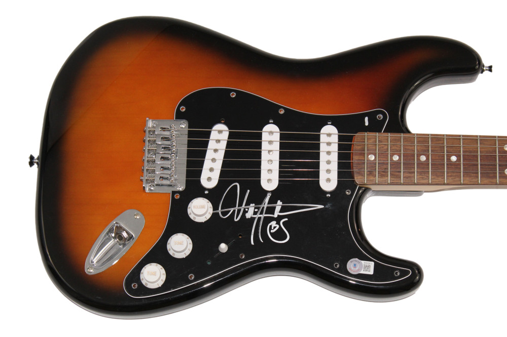 BILLY STRINGS SIGNED AUTOGRAPH FULL SIZE FENDER ELECTRIC GUITAR - RENEWAL BAS