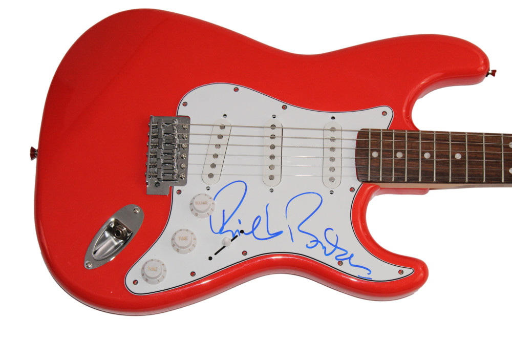 RICHARD BRANSON SIGNED AUTOGRAPH RED FENDER ELECTRIC GUITAR VIGRIN GALACTIC JSA