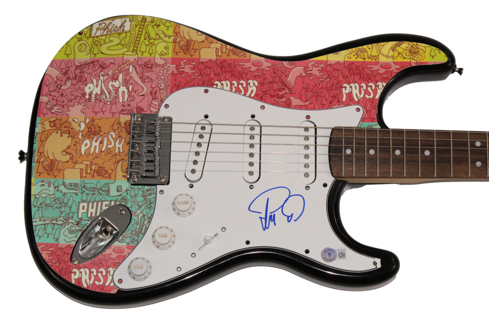 TREY ANASTASIO SIGNED AUTOGRAPH CUSTOM FENDER ELECTRIC GUITAR - PHISH 1/1 BAS