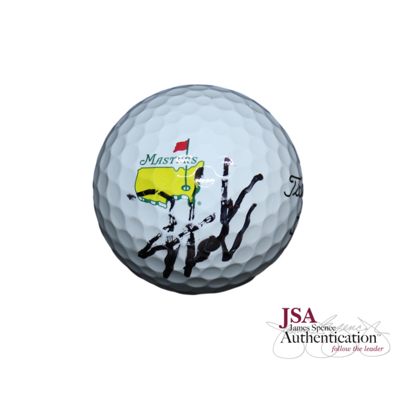HIDEKI MATSUYAMA SIGNED AUTOGRAPH AUGUSTA MASTERS LOGO GOLF BALL - RARE! JSA COA