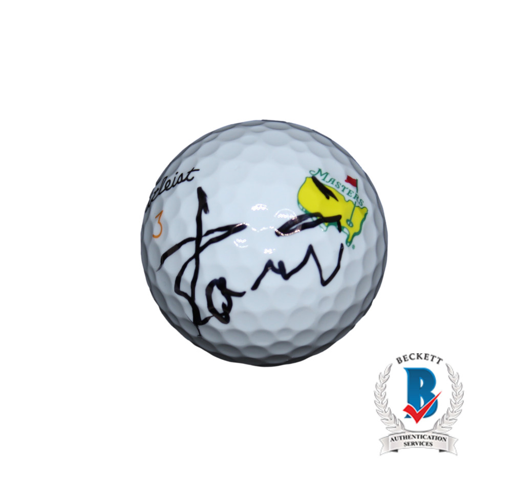 JORDAN SPIETH SIGNED AUTOGRAPH AUGUSTA MASTERS LOGO GOLF BALL VERY RARE! BAS COA