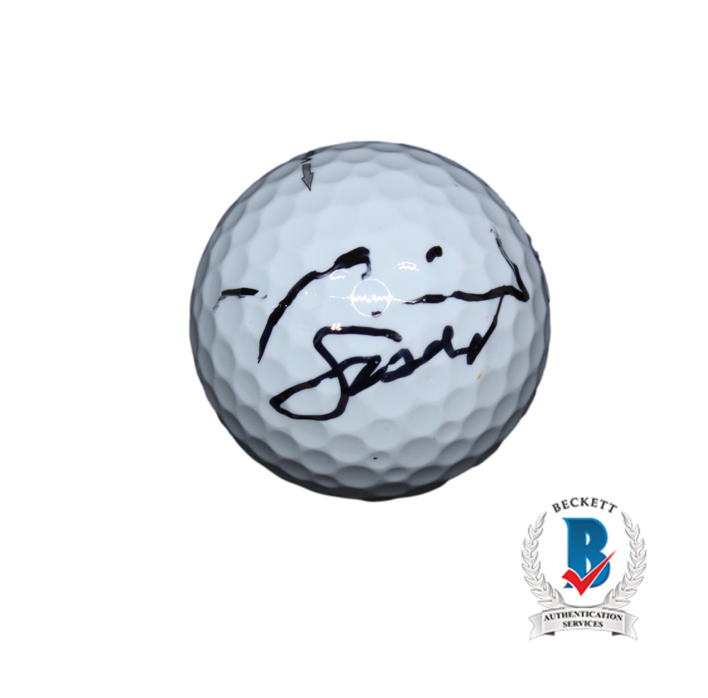 JORDAN SPIETH SIGNED AUTOGRAPH AUGUSTA MASTERS LOGO GOLF BALL - 2015 CHAMP BAS