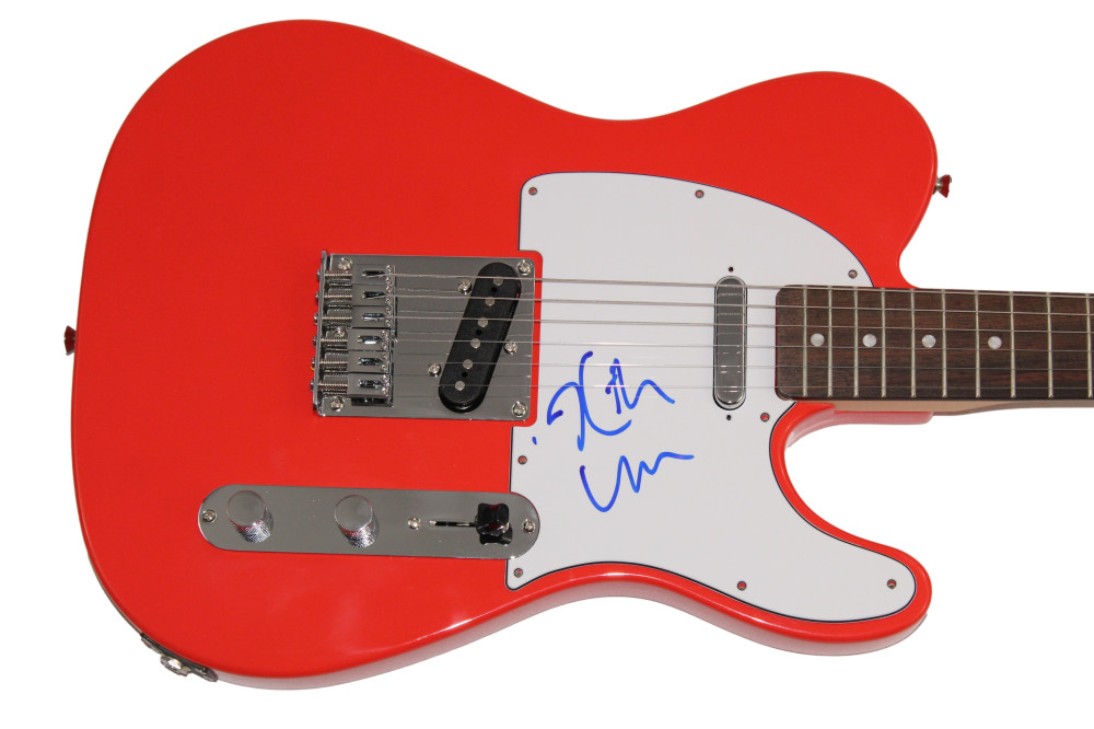 KEITH URBAN SIGNED AUTOGRAPH RED FENDER TELECASTER GUITAR COUNTRY MUSIC STAR JSA