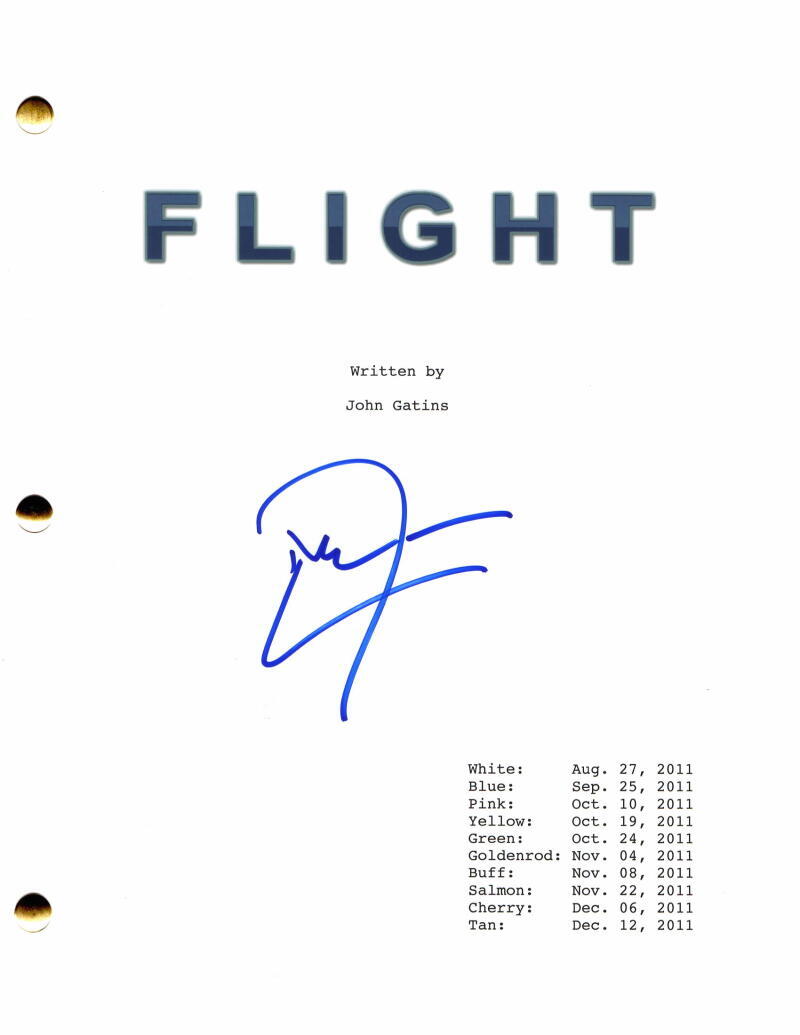 DON CHEADLE SIGNED AUTOGRAPH FLIGHT FULL MOVIE SCRIPT STARRING DENZEL WASHINGTON