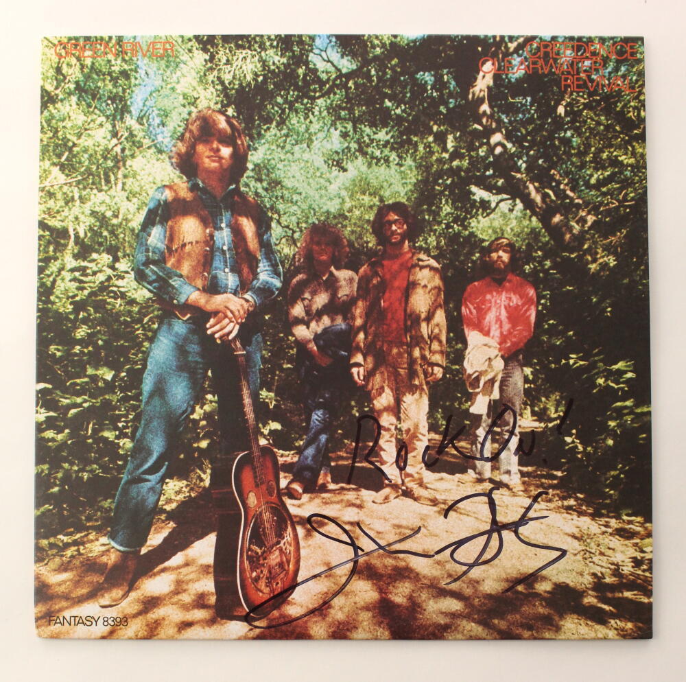 JOHN FOGERTY SIGNED AUTOGRAPH ALBUM RECORD CREEDENCE CLEARWATER REVIVAL JSA COA