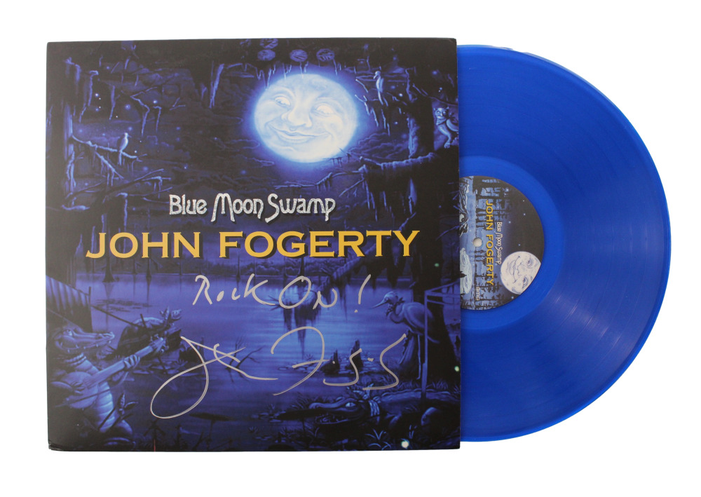 JOHN FOGERTY SIGNED AUTOGRAPH ALBUM VINYL RECORD - CCR BLUE MOON SWAMP JSA COA