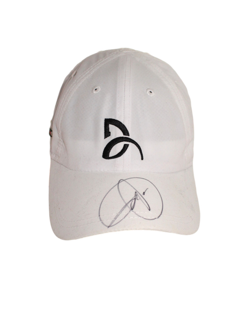 NOVAK DJOKOVIC SIGNED AUTOGRAPH LACOSTE TENNIS HAT CAP AUSTRALIAN OPEN KIND PSA