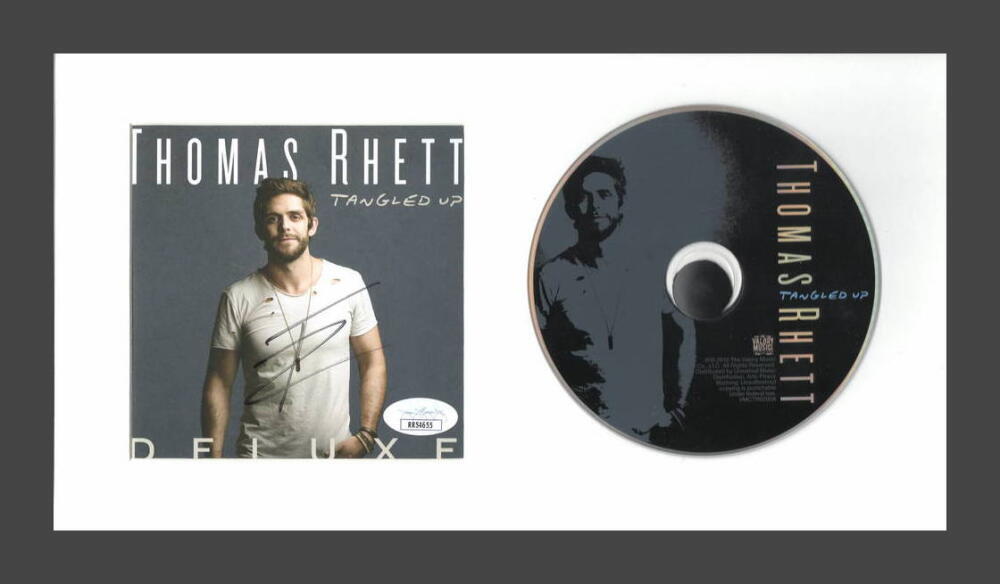 THOMAS RHETT SIGNED AUTOGRAPH TANGLED UP FRAMED CD DISPLAY - READY TO HANG! JSA