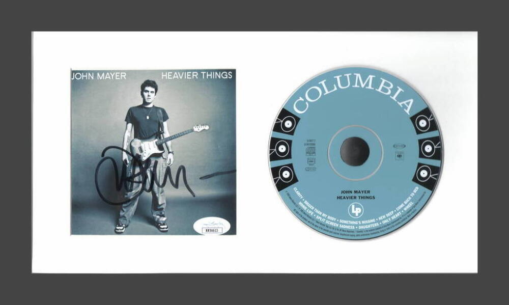 JOHN MAYER SIGNED AUTOGRAPH HEAVIER THINGS FRAMED CD DISPLAY - READY TO HANG JSA