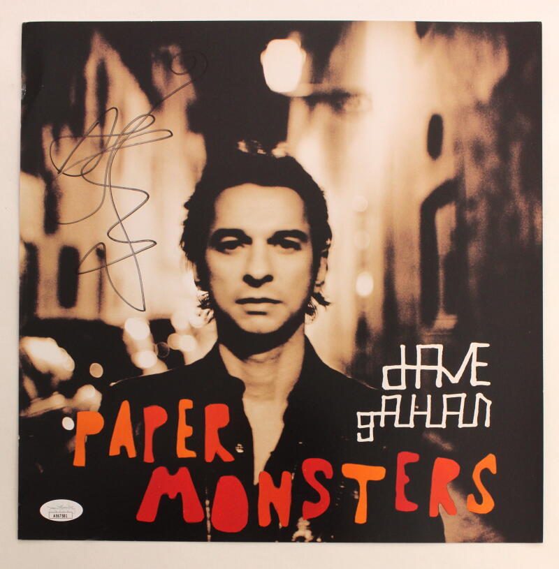 DAVE GAHAN SIGNED AUTOGRAPH 12X12 PAPER MONSTERS ALBUM INSERT - DEPECHE MODE JSA