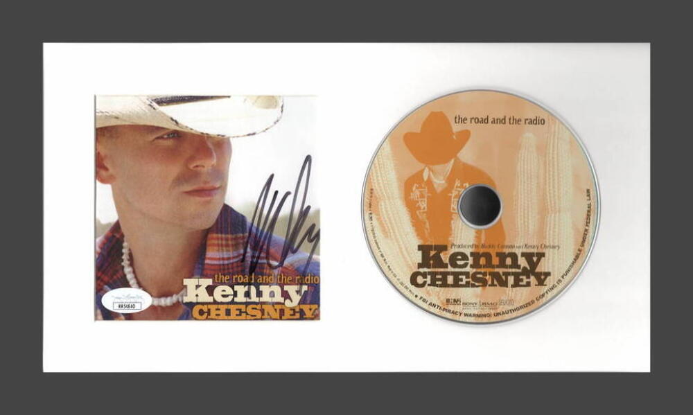 KENNY CHESNEY SIGNED AUTOGRAPH THE ROAD AND THE RADIO FRAMED CD DISPLAY JSA COA