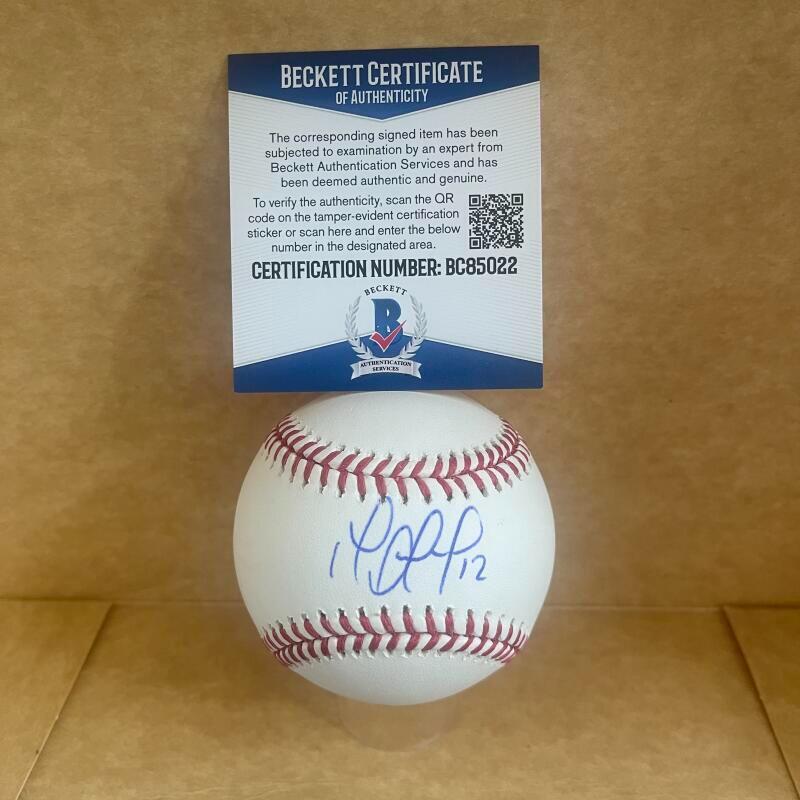 MARWIN GONZALEZ YANKEES/ASTROS SIGNED AUTOGRAPHED M.L. BASEBALLL BAS BC85022