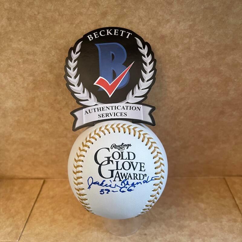 JACKIE BRANDT 59 GG SIGNED AUTO GOLD GLOVE BASEBALL BECKETT AUTHENTICATE