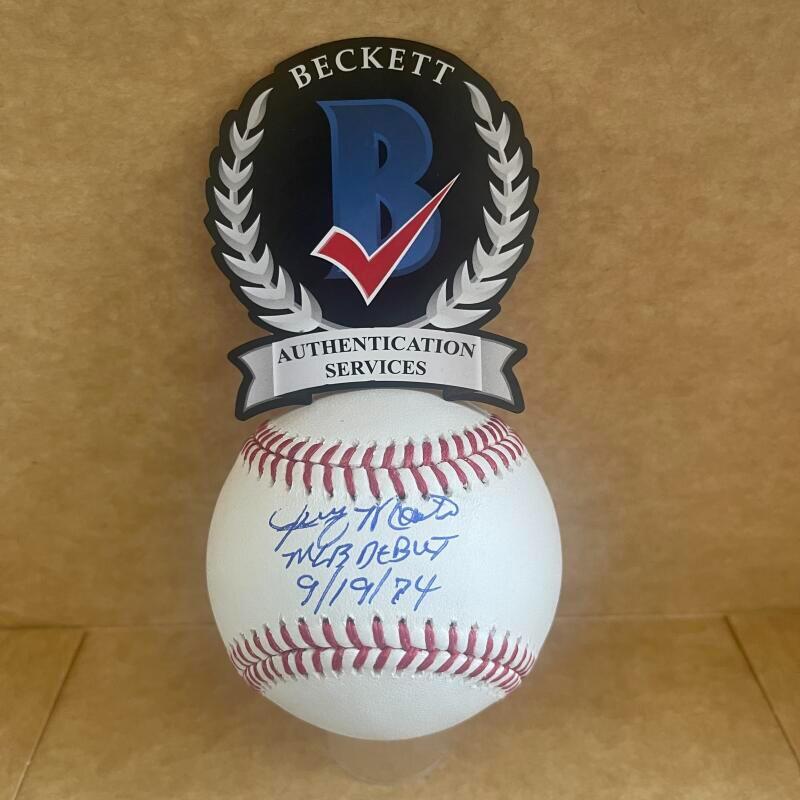 JERRY MARTIN MLB DEBUT 9/19/74 SIGNED AUTO M.L. BASEBALL BECKETT AUTHENTICATED