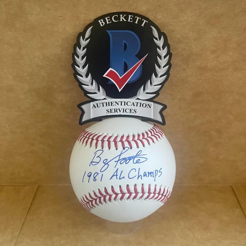 BARRY FOOTE 1981 AL CHAMPS YANKEES SIGNED AUTO M.L. BASEBALL BECKETT AUTHENTICAT